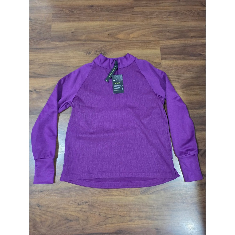 Nike Golf Pullover Womens Small Purple NWT Therma Dri-Fit CU0817-502